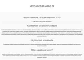 avoinvaalikone.fi
