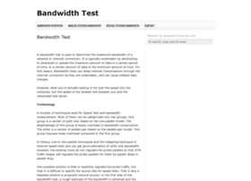 bandwidthtester.com