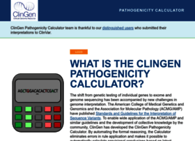 calculator.clinicalgenome.org