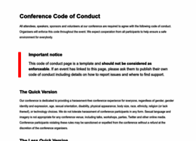 confcodeofconduct.com