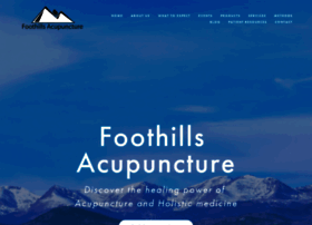 foothillsacupuncture.com