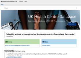 healthcentredatabase.co.uk