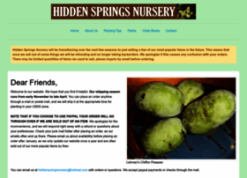 hiddenspringsnursery.com