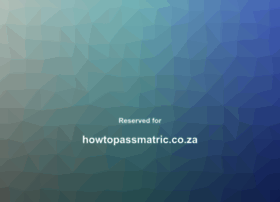 howtopassmatric.co.za