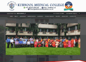 kurnoolmedicalcollege.in