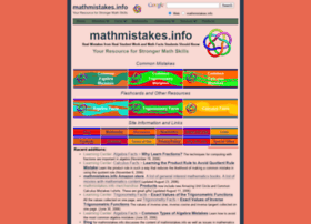 mathmistakes.info