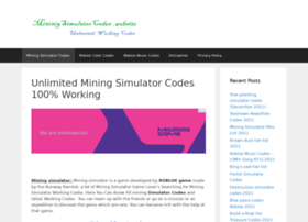 miningsimulatorcodes.website