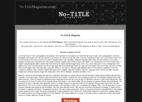 notitlemagazine.com