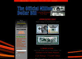 officialmilliondollarbill.com