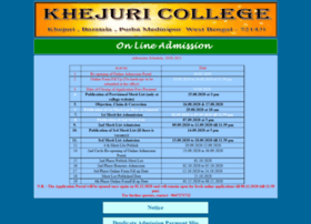 onlineadmissionkhejuricollege.in