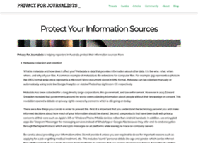 privacyforjournalists.org.au