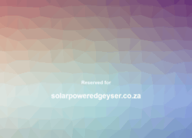 solarpoweredgeyser.co.za