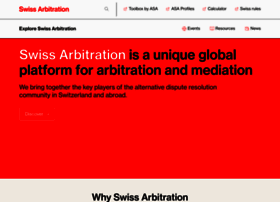 swissarbitration.org