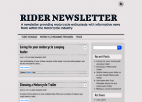 theridernewsletter.org