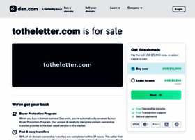 totheletter.com