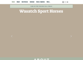 wasatchsporthorses.com