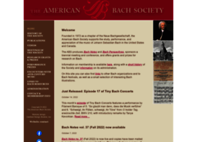 americanbachsociety.org