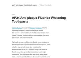 ap24antiplaquefluoridetoothpaste.com