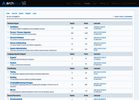 bbs.archlinux32.org