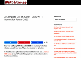 bestfunnywifinames.website