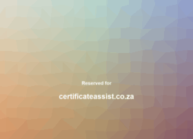 certificateassist.co.za