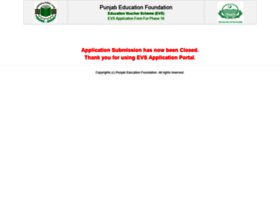 evsonlineapplication.pefsis.edu.pk