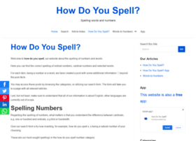 howdoyouspell.org