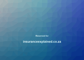 insuranceexplained.co.za