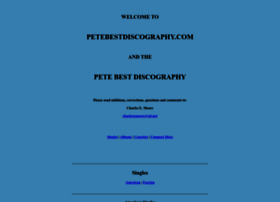 petebestdiscography.com