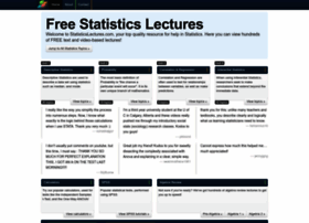 statisticslectures.com